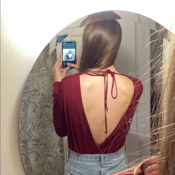 BCBG DEEP V OPEN BACK BODYSUIT SIZE S - Picture 3 of 5